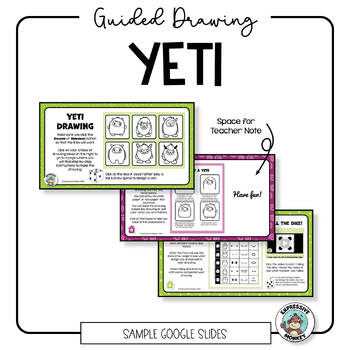 Yeti Directed Drawing • Google Slides• Roll A Yeti • Winter Art Sub Plan