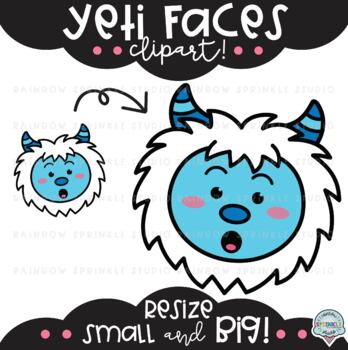 Yeti Christmas Clip Art, Yeti Christmas Clipart, Kawaii Yeti