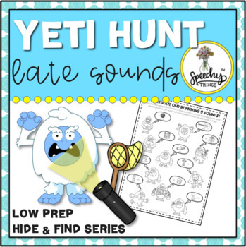 Preview of Yeti Hunt Late Sounds - Articulation Activities - L R S Articulation and more!