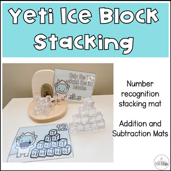 Preview of Yeti Ice Cube Number Stack Math Mats