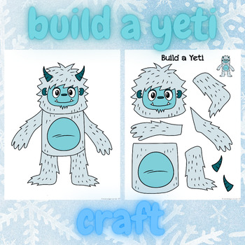 Yeti Printable | Abominable Snowman Craft - January by Knowledge corner 47