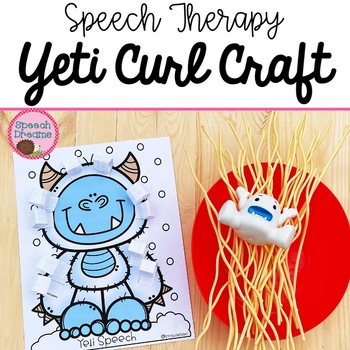 Preview of Winter Craft Yeti for Speech Therapy: Pronouns & more Early Childhood Caseload