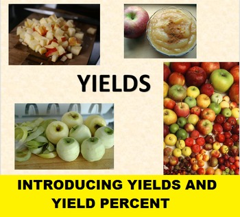 Preview of Yields Slideshow for use with Applesauce Yields Activity; Math or Culinary Arts!