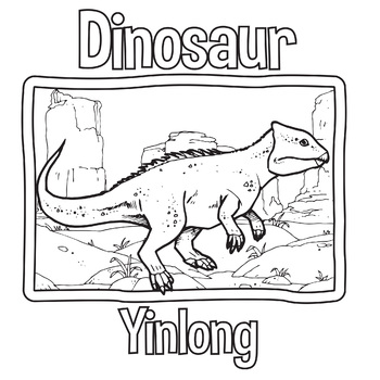 Yinlong Dinosaur Coloring Book / Page by SCWorkspace | TPT