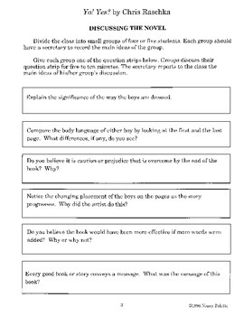 Yo! Yes Literature Guide by Pieces of Learning | TPT