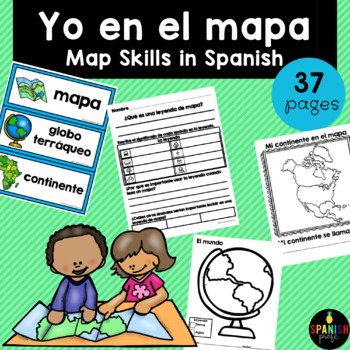 Preview of Yo en el mapa (Map Skills Unit in Spanish)
