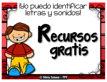 Preview of Yo puedo identificar letras y sonidos - Recursos gratis