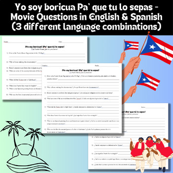 Preview of Yo soy boricua! Documentary Movie questions Spanish & English Puerto Rico