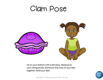 yoga poses for kids ocean by language speech and