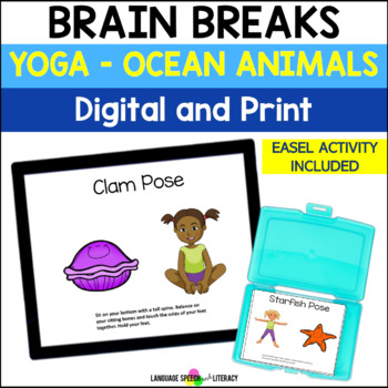 Preview of Yoga Pose Cards for Kids, Yoga Poses Poster, Calming Strategies Visuals