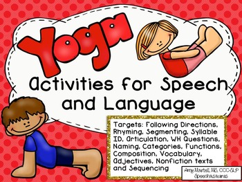 Preview of #apr24halfoffspeech Yoga Activities for Speech and Language