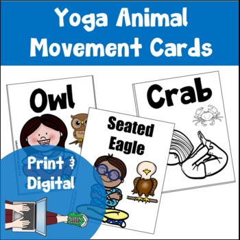 Preview of Yoga Animal Movement Print and Digital