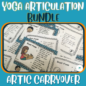 Preview of Yoga Articulation BUNDLE - Articulation Carryover Speech Therapy Activity