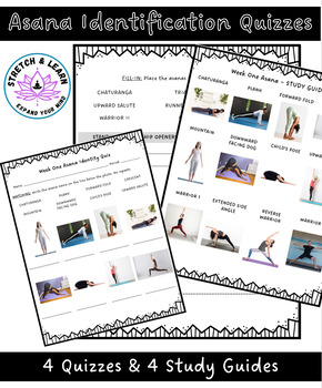 Preview of Yoga Asana Identification Study Guides and Quizzes