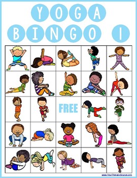 Yoga Bingo - Physical Education, Brain Break, Occupational Therapy