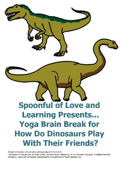Preview of Yoga Brain Break for How Do Dinosaurs Play With Friends?
