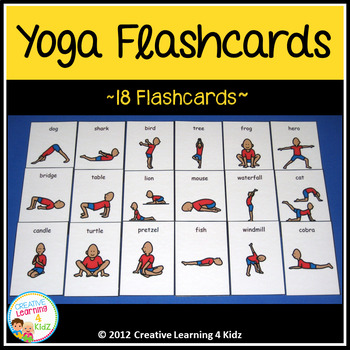 yoga cards by creative learning 4 kidz teachers pay teachers