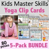 Yoga Cards BUNDLE - 80 Clip Cards for Strength, Stretching