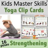 Yoga Cards - Clip Cards with 16 Poses for STRENGTHENING