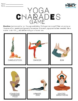 Preview of Yoga Charades Movement Game