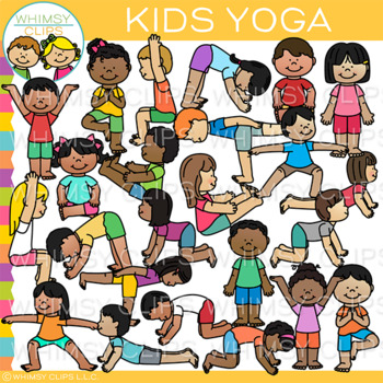 yoga poses for kids clip art