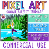 Yoga Commercial Use Pixel Art Activity Templates for Googl