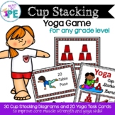 Yoga Cup Stacking Fitness Challenge Task Cards Set of 50