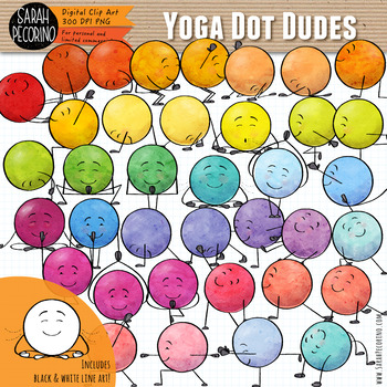 Preview of Dot Dudes Yoga Clip Art