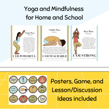 Preview of Yoga Game Printable Classroom Management and Positive Affirmations for Students