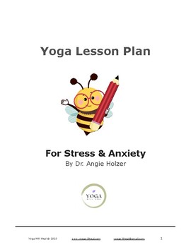 Preview of Yoga Lesson Plan: For Stress & Anxiety (includes Teacher Dialogue)