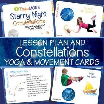 Preview of The Constellations -- Yoga & Movement Pose Cards and Yogalore Lesson Plan