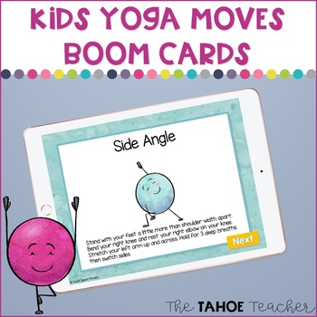 Preview of Yoga Moves Boom Cards | Self-Regulation and Self-Awareness Support