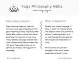 Yoga Philosophy ABCs - Coloring Pages (SAMPLE)