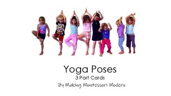 Preview of Yoga Poses 3 Part Cards