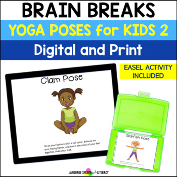 Preview of Yoga Pose Cards for Kids, Yoga Poses Posters, Calming Strategies Visuals