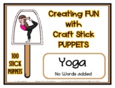 Yoga Poses - No Words - 100 Craft Stick Puppets - Preschoo