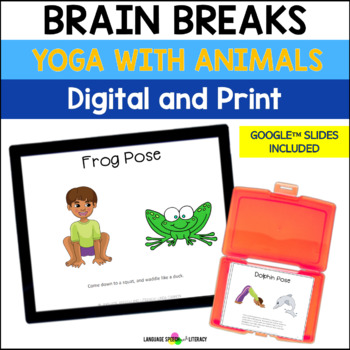 Preview of Yoga Poses with Animals for Kids, Yoga Pose Cards, Yoga Cards