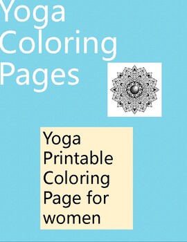 Preview of Yoga Printable Coloring Page for women