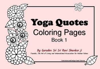 Yoga Quotes Coloring Pages 1, for Mindfulness