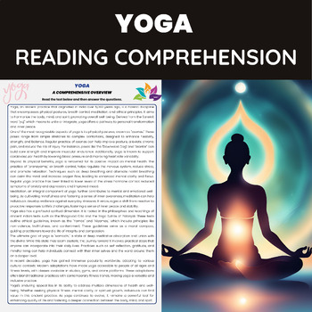 Preview of Yoga Reading Comprehension Passage | Yoga Overview and Concepts