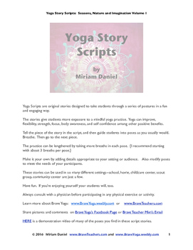 Preview of Yoga Story Scripts:  Seasons, Nature, and Imagination, Volume 1,