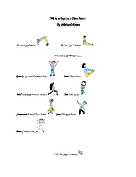 Preview of Yoga Storytime Poses for We're Going on a Bear Hunt By Michael Rosen