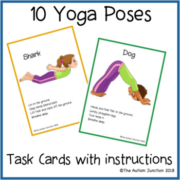 printable yoga cards 2 by the autism junction teachers pay teachers