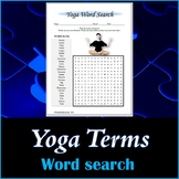 Yoga Terms Word Search Puzzle