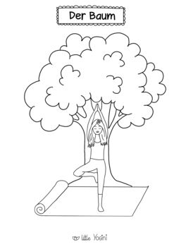 Preview of Yoga Tree coloring page