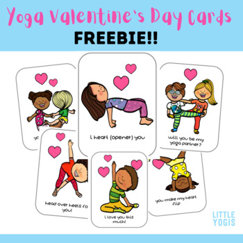 Preview of Yoga Valentine's Cards - FREEBIE