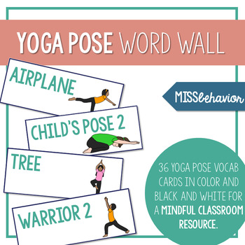 Preview of Yoga Word Wall | Yoga Poses | Yoga Visuals