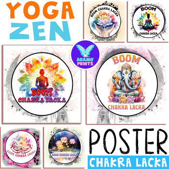 Preview of Yoga Zen Boom Chakra Lacka Mindfulness Classroom Decor Bulletin Board Ideas