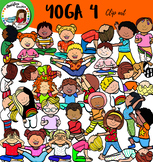 Yoga clip art big set 4-Big set of 60 graphics!