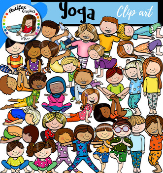 Preview of Yoga clip art -Big set of 60 graphics!